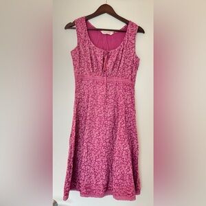 Pink Sleeveless Summer Floral Dress
